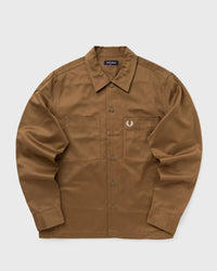 Fred Perry Twill Overshirt Brown