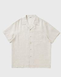 Olaf Linen Blend Ss Shirt Beige