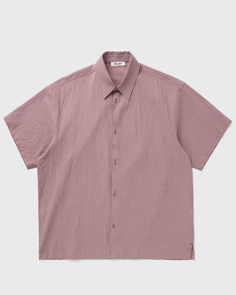Ølåf Stripe Boxy Ss Shirt Purple