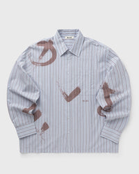 Olaf Brushstroke Logo Stripe Ls Shirt Grey