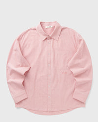 Olaf Oversized Stripe Oxford Shirt Pink