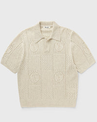 Olaf Face Logo Knit Polo Beige