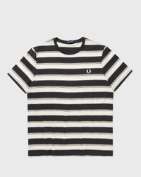 Fred Perry Fine Stripe T-Shirt Grey