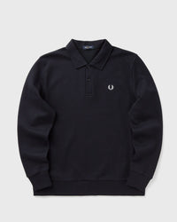 Fred Perry Pique Collared Sweatshirt Blue