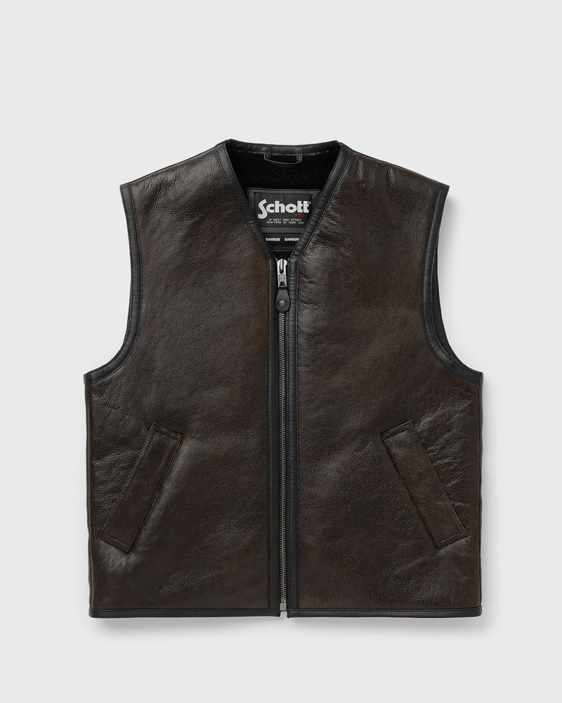 Samse & Samse X Schott SABOY VEST brown
