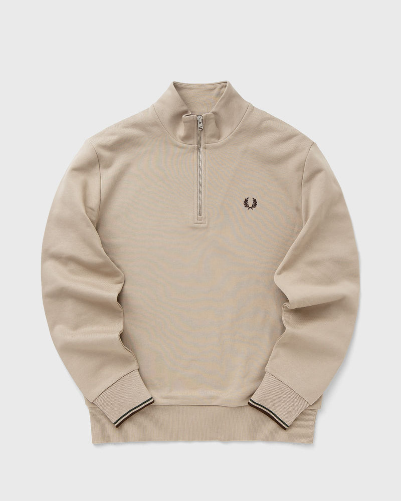 Fred Perry Half Zip Sweatshirt Beige