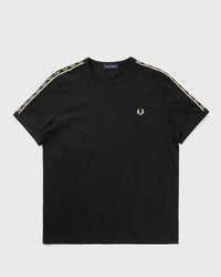 Fred Perry Contrast Tape Ringer T-Shirt Black