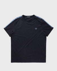 Fred Perry Contrast Tape Ringer T-Shirt Blue