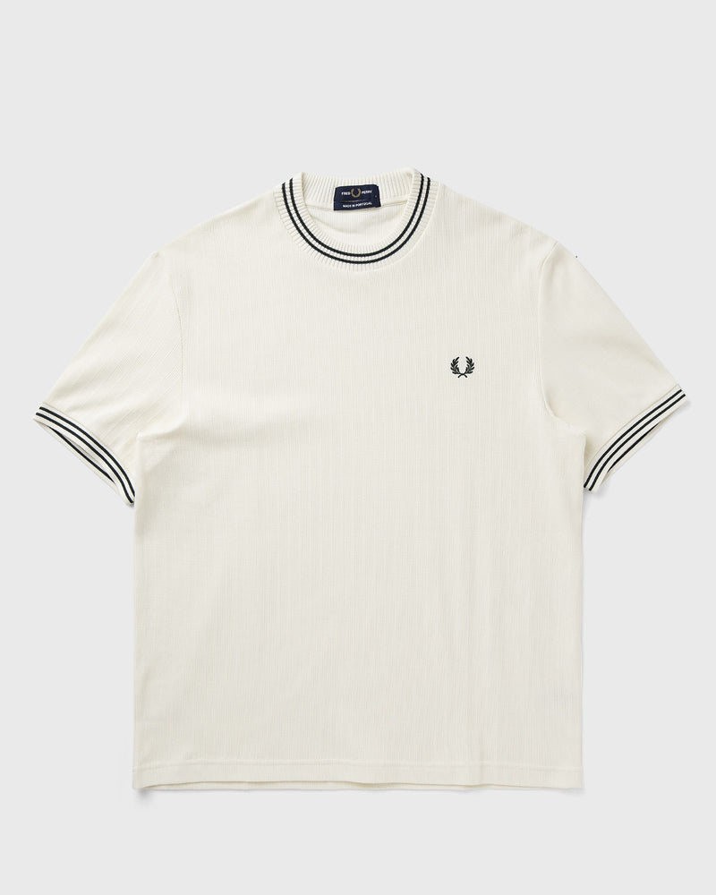 Fred Perry Ribbed Jersey T-Shirt Beige