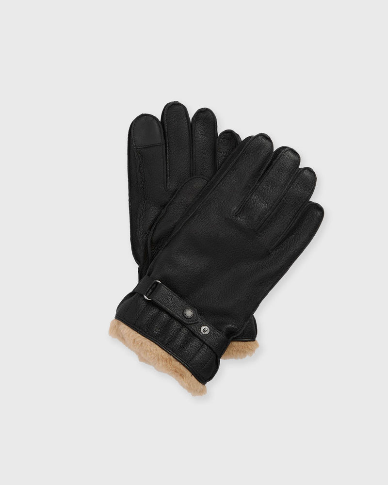 Barbour Leather Gloves black
