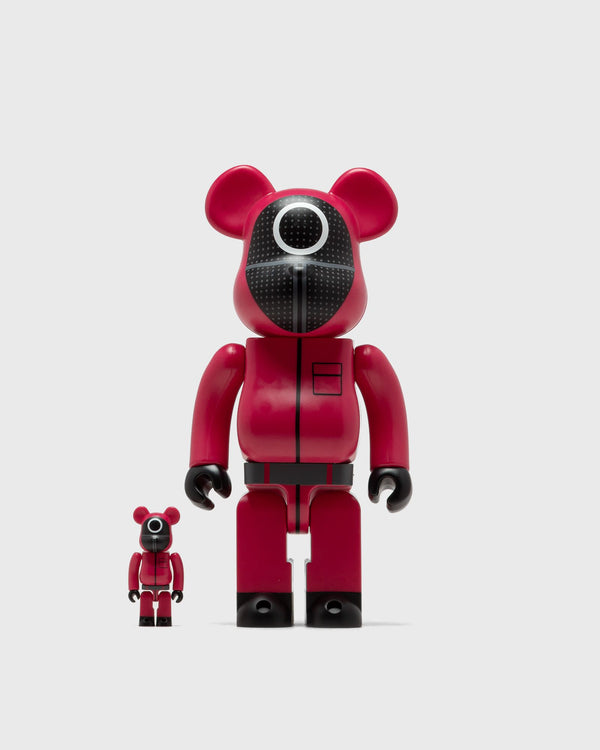 MEDICOM BEARBRICK 400% SQUID GAME WORKER 2-PACK red