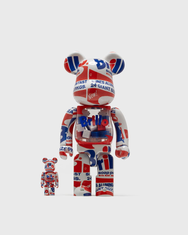 MEDICOM BEARBRICK 400% ANDY WARHOL BRILLO 2022 2-PACK multi