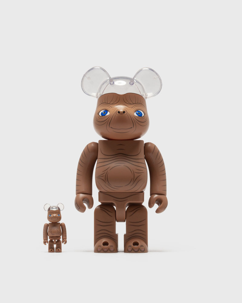 MEDICOM BEARBRICK 100% 400% E.T. brown