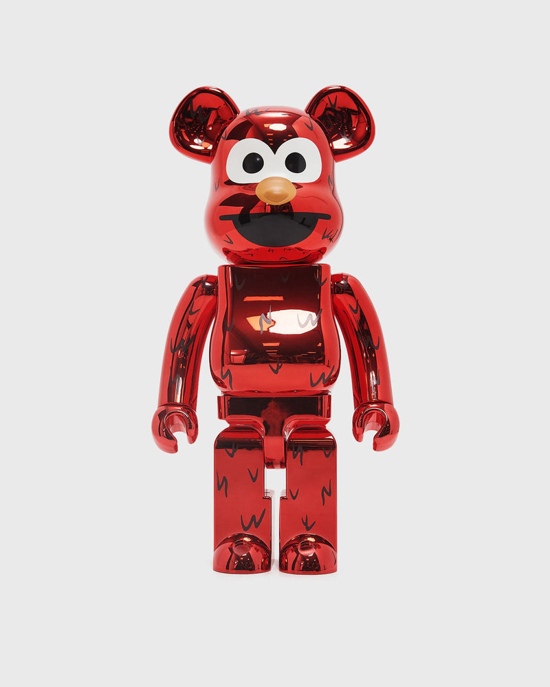 MEDICOM BEARBRICK 1000% SESAME STREET ELMO CHROME red