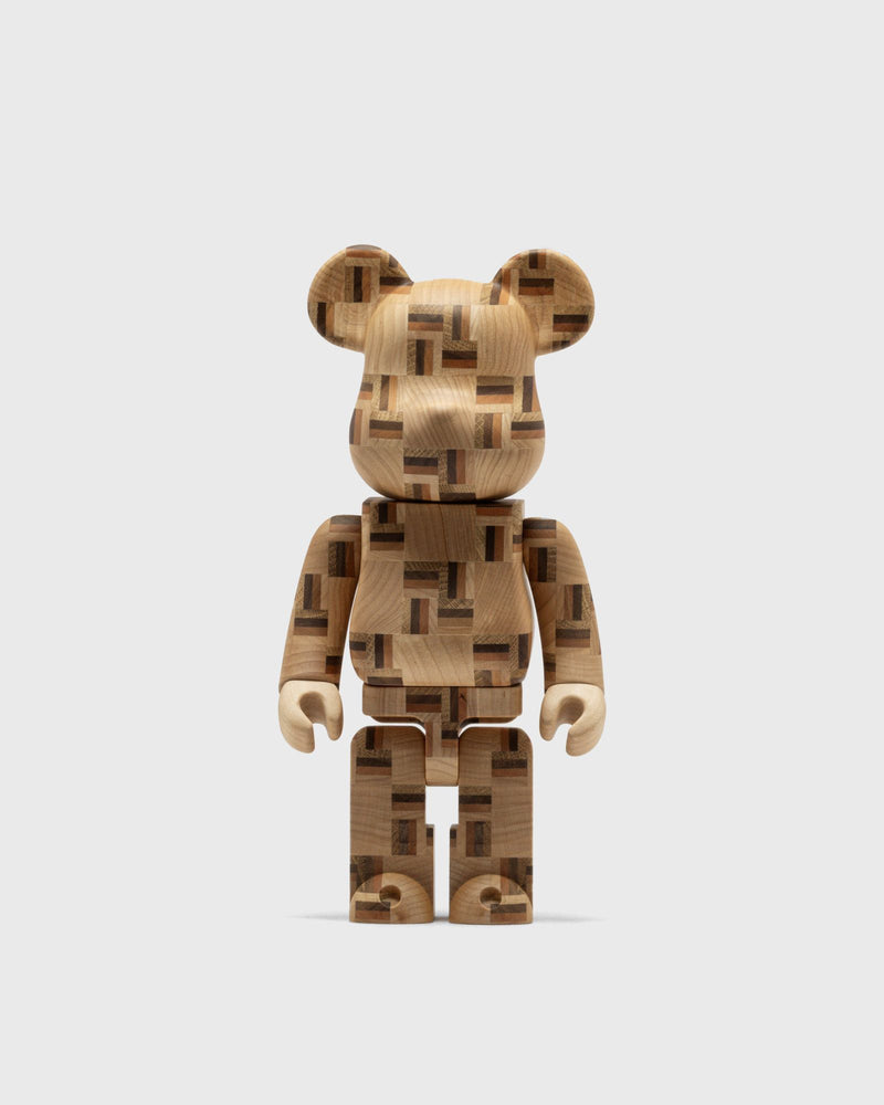 MEDICOM BEARBRICK 400% KARIMOKU YOSEGI CHESS brown