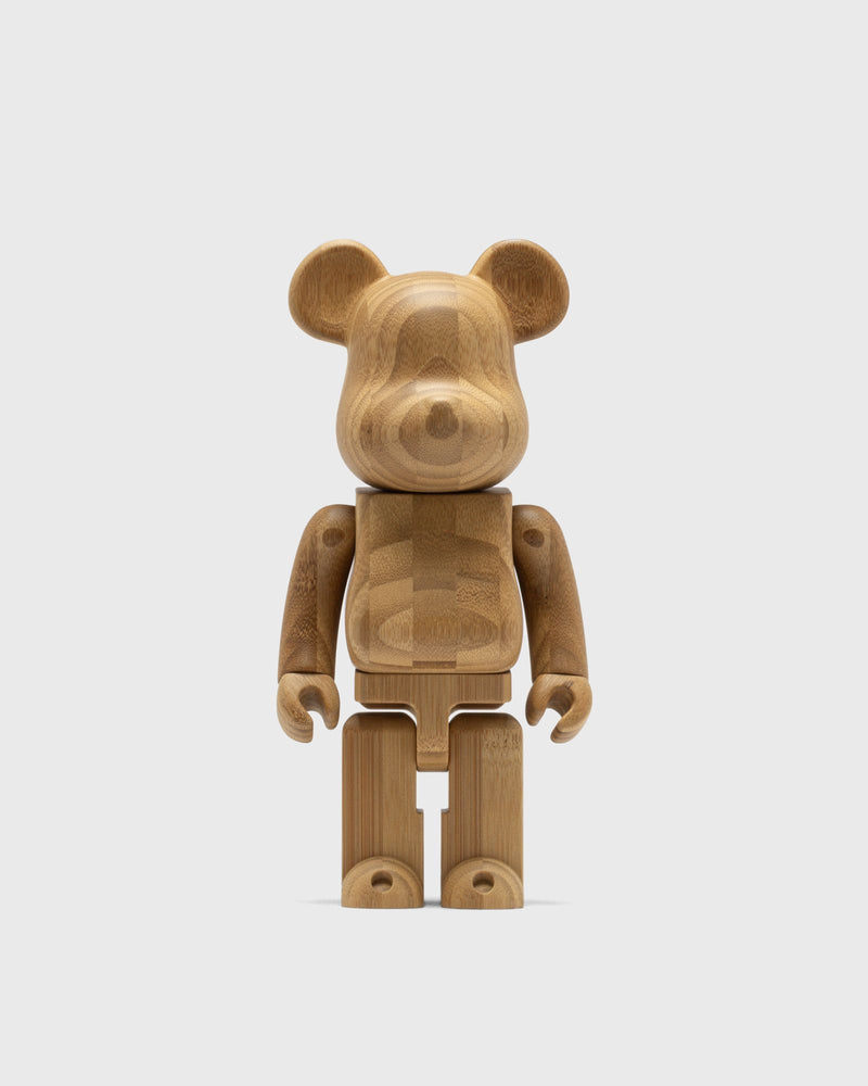MEDICOM BEARBRICK 400% KARIMOKU BAMBOO brown