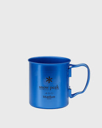 Snow Peak Titanium Single WALL MUG 450ml blue