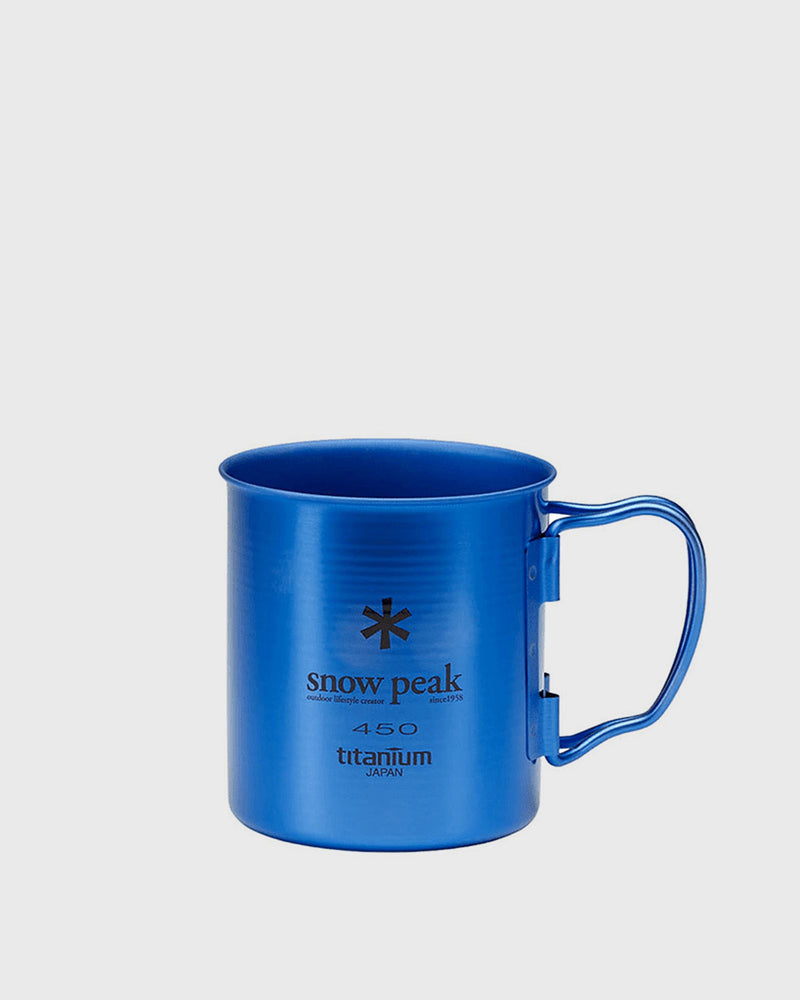 Snow Peak TITANIUM SINGLE WALL MUG 450ML blue