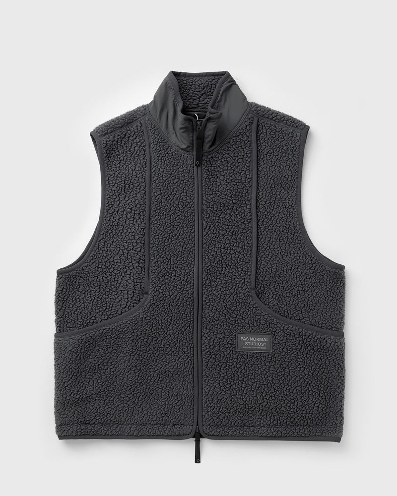 Pas Normal Studios Off-Race Pile Fleece Vest grey