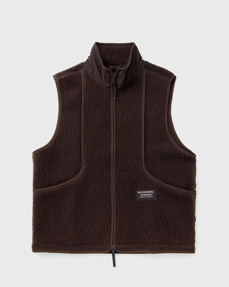 Pas Normal Studios Off-Race Pile Fleece Vest brown