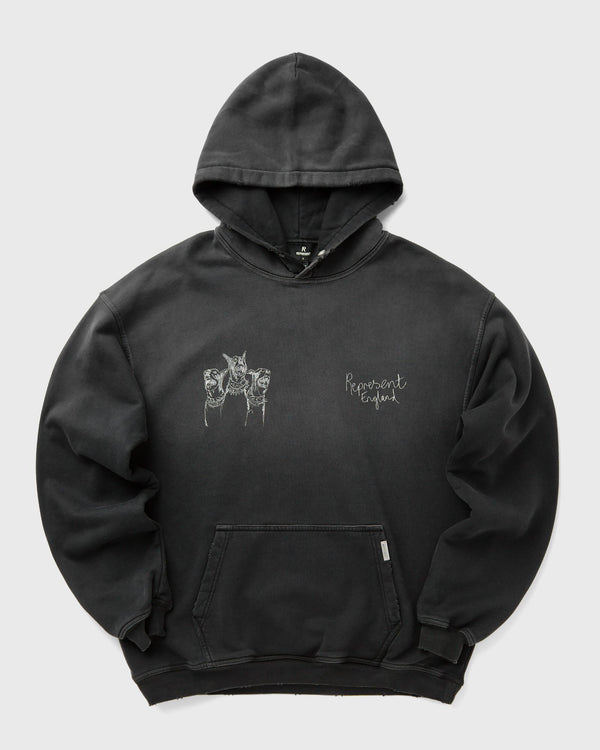 Represent Hand Drawn Thoroughbred Dogs Hoodie black