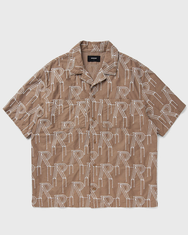 Represent EMBRODIERED INITIAL OVERSHIRT beige