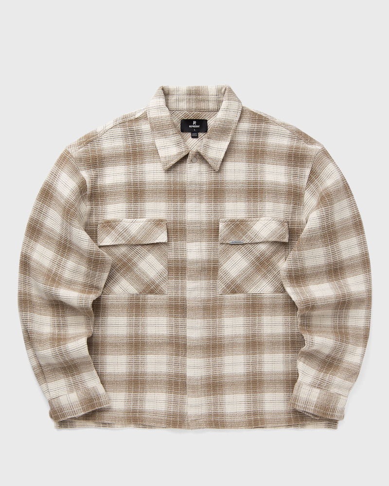 Represent WAFFLE FLANNEL SHIRT beige