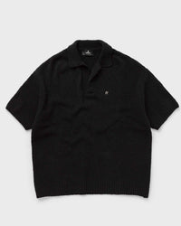 Represent Boucle Textured Knit Polo Black