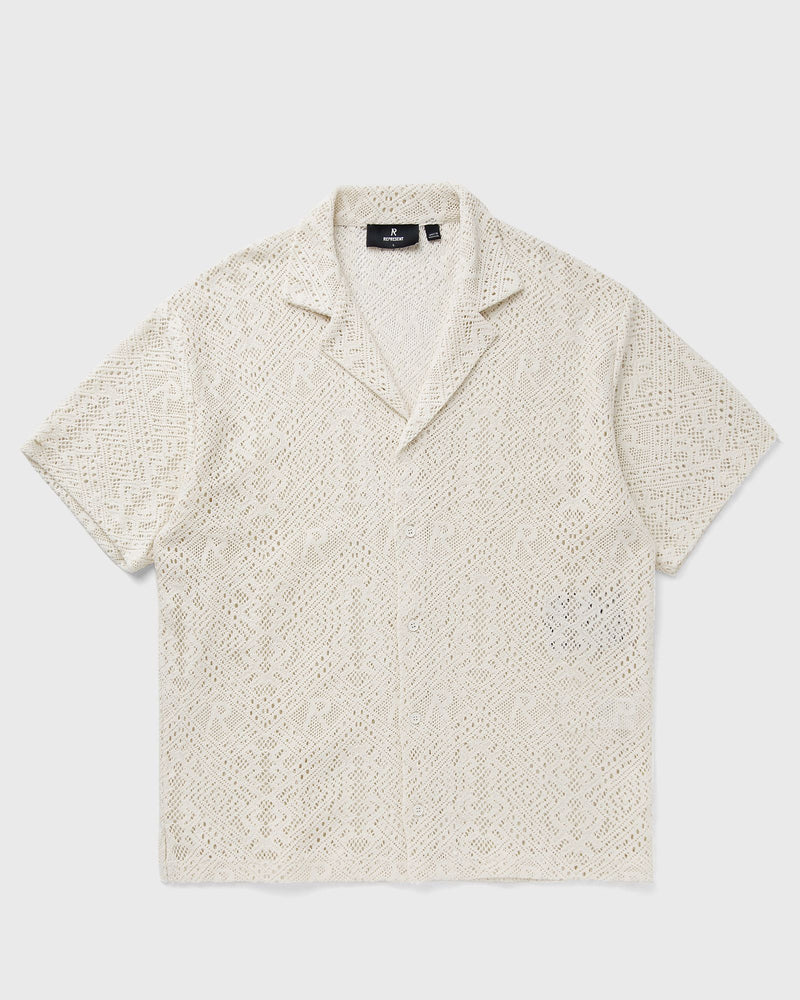 Represent ALL OVER CROCHET SHIRT beige
