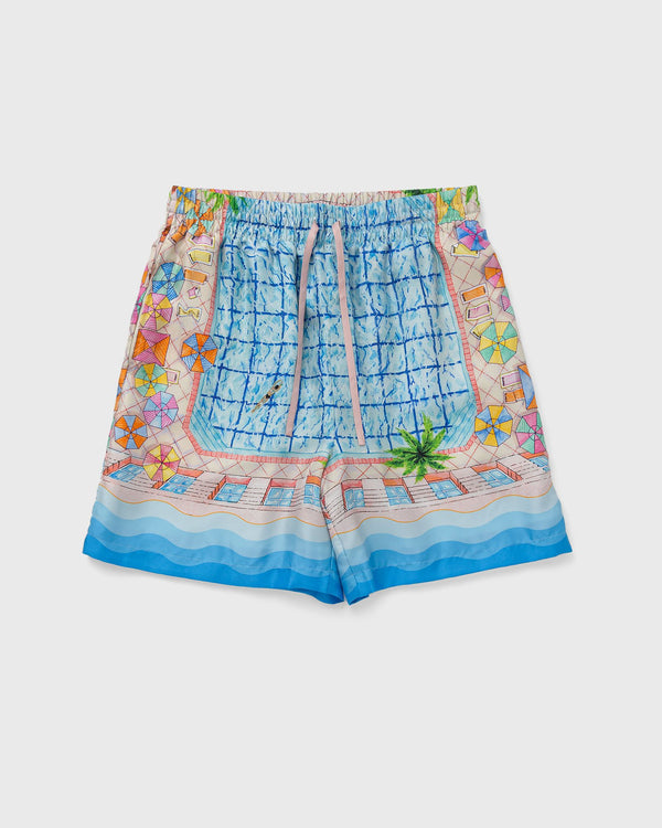 Casablanca SILK SHORTS WITH DRAWSTRINGS blue