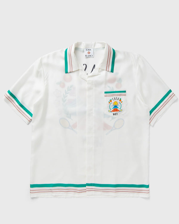 Casablanca CUBAN COLLAR SHORT SLEEVE SHIRT beige