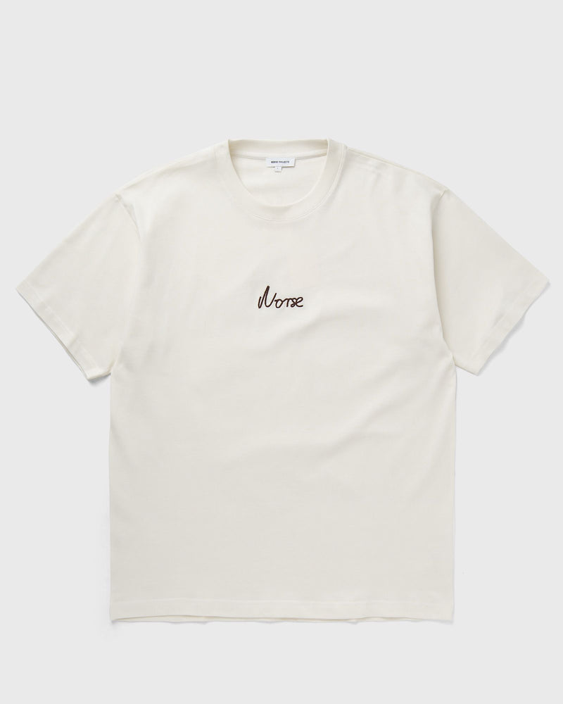 Norse Projects Johannes Organic Chain Stitch Logo T-shirt beige