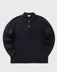 Norse Projects Fraser Relaxed Organic Loopback LS Polo blue