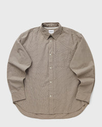 Norse Projects Espevik Oversize Micro Poplin Check Shirt Beige