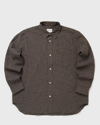 Norse Projects Espevik Check Oversized Shirt Brown