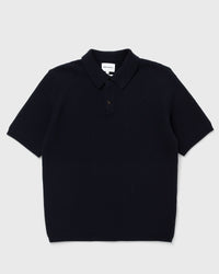 Norse Projects Anholt Cotton Crepe Polo Blue