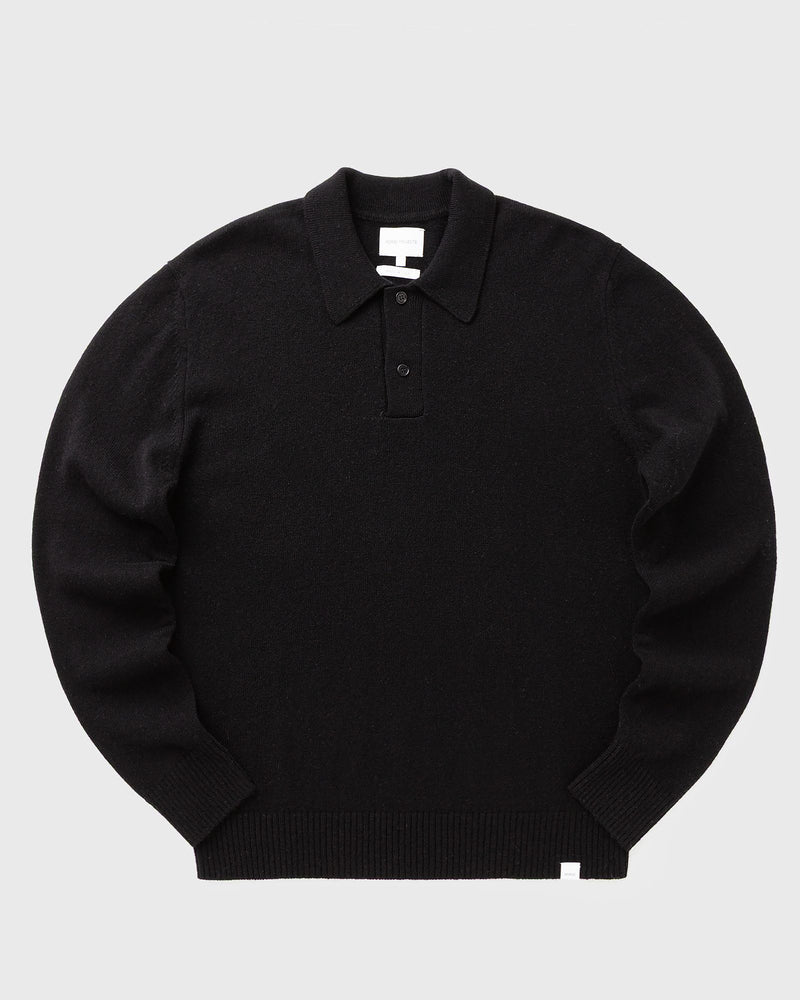 Norse Projects Norse Standard Merino Lambswool Polo black