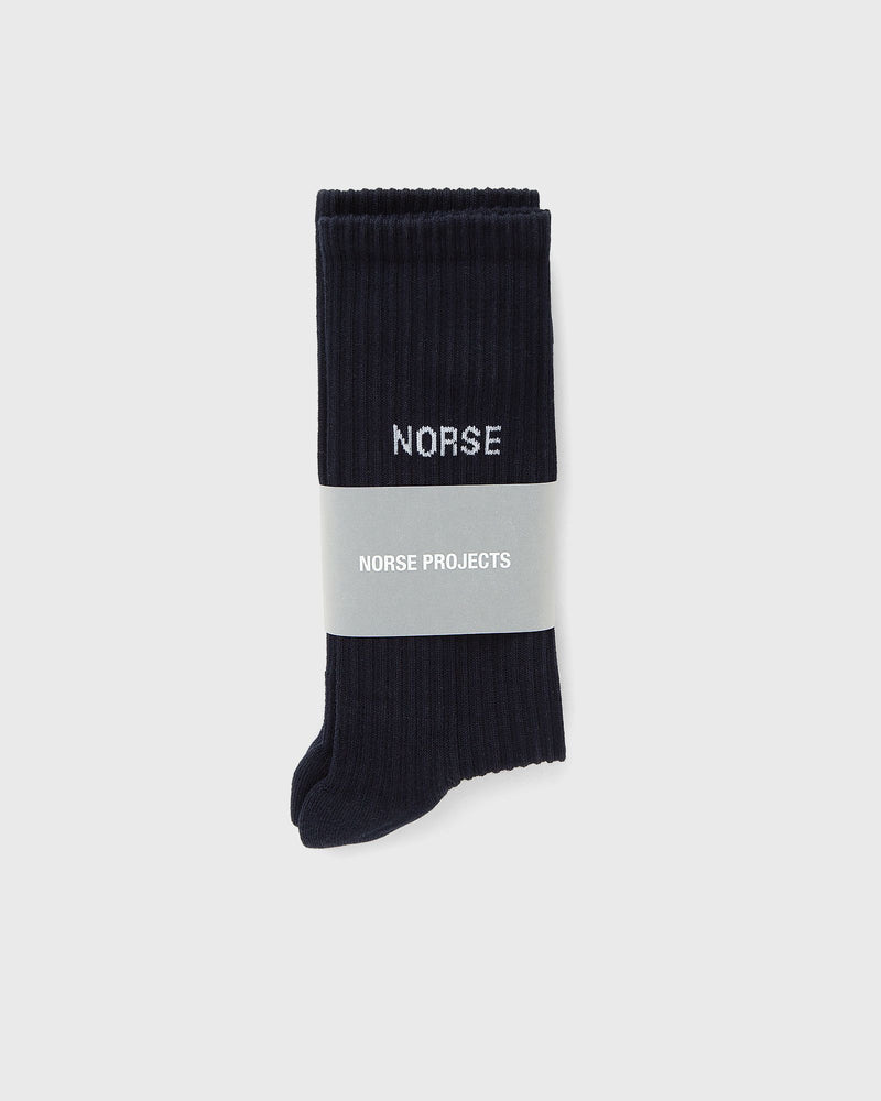 Norse Projects BJARKI LOGO SPORT SOCKS blue