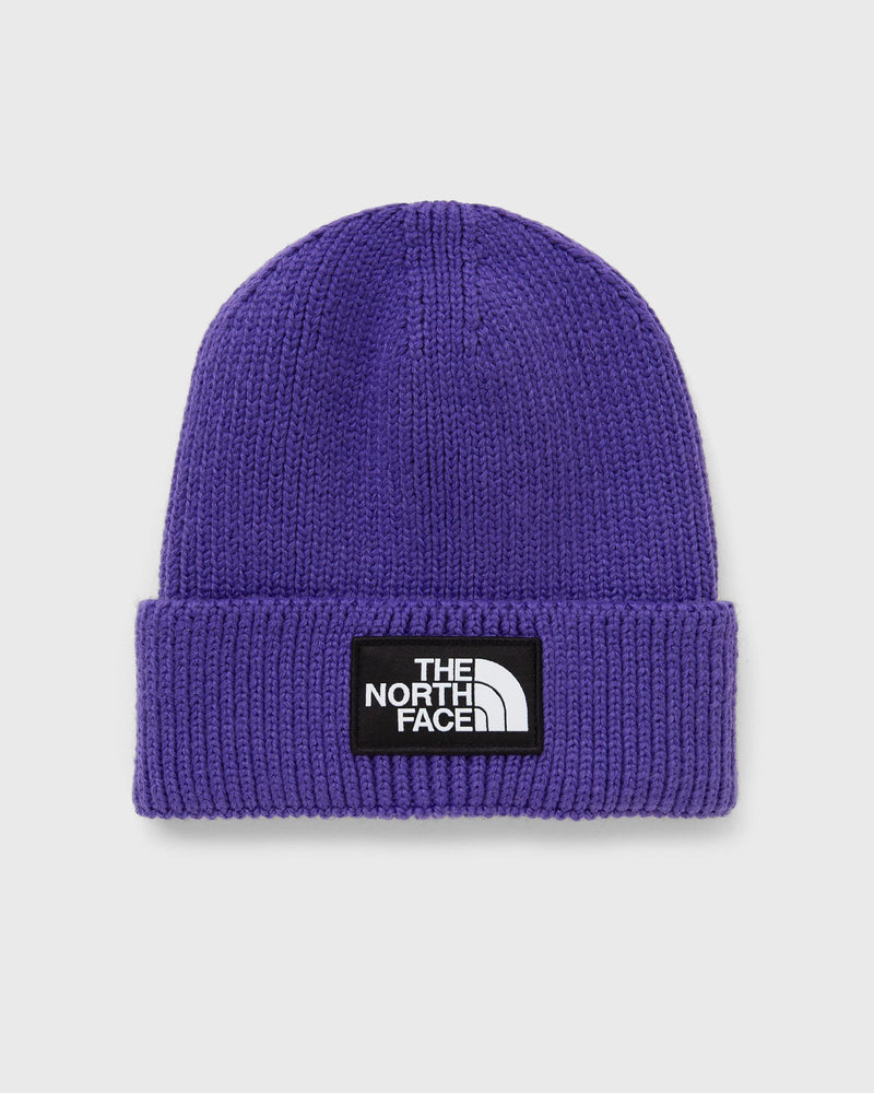 The North Face TNF LOGO BOX Cuffed Beanie purple
