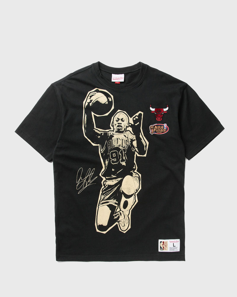 Mitchell & Ness NBA BLOCKBUSTER SS PLAYER TEE VINTAGE LOGO CHICAGO BULLS DENNIS RODMAN black