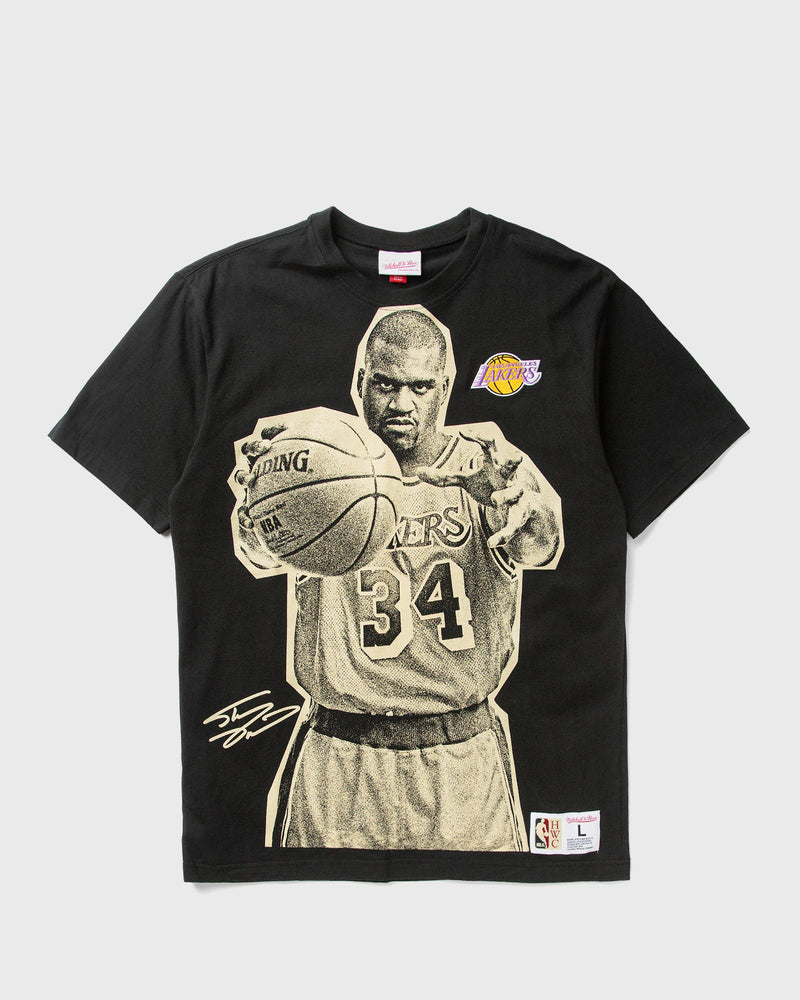 Mitchell & Ness NBA BLOCKBUSTER SS PLAYER TEE VINTAGE LOGO LOS ANGELES LAKERS SHAQUILLE O'NEAL black