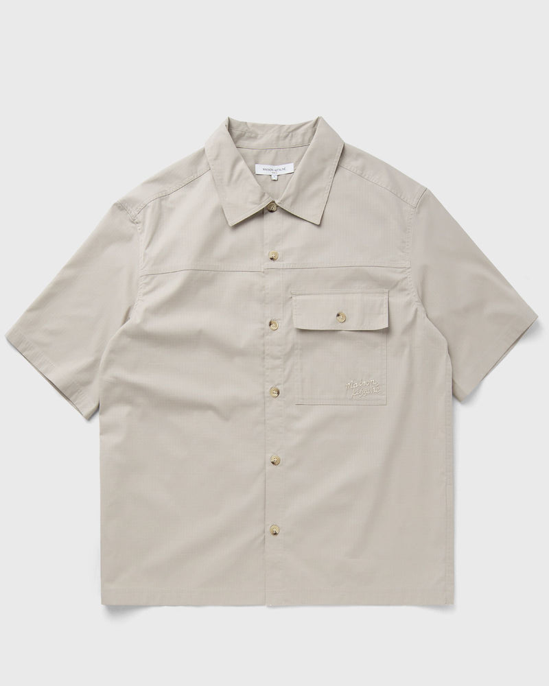 Maison Kitsune SHORT SLEEVE OVERSHIRT beige