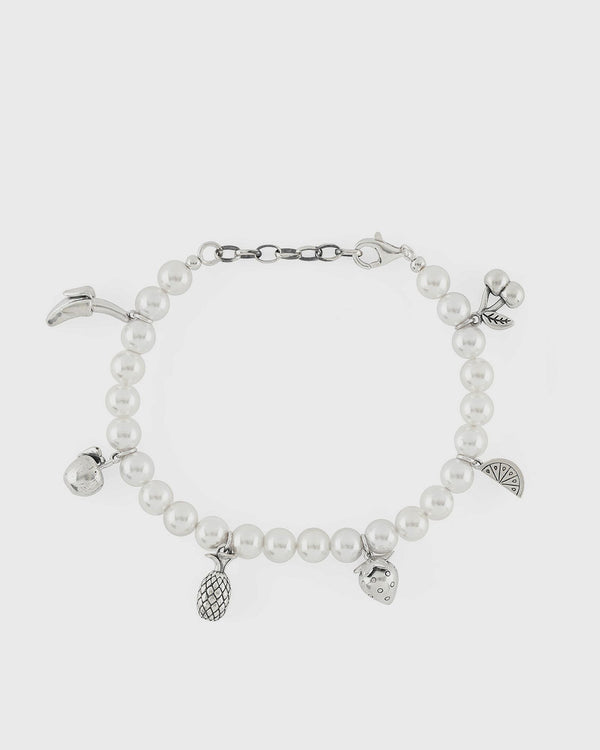 Serge DeNimes Pearl Charm Bracelet silver