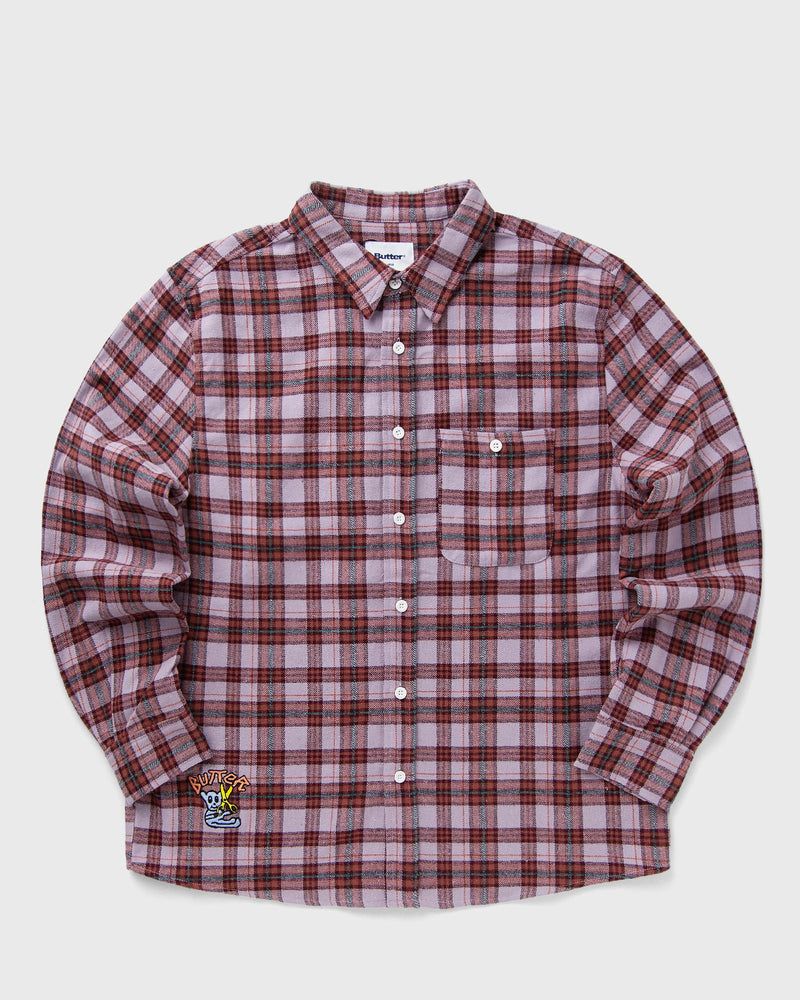 Butter Goods Bear Flannel Shirt red