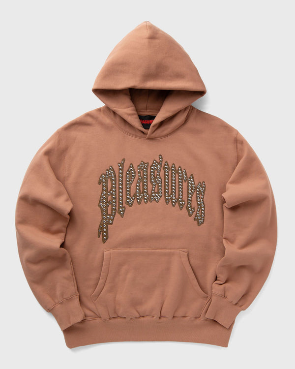 Pleasures TWITCH STUDDED HOODIE brown