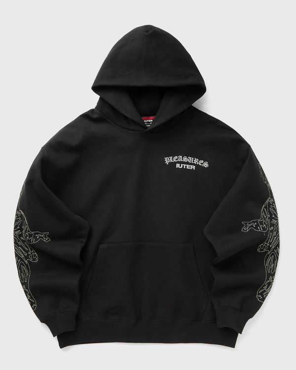 Pleasures X iuter ANDREA HOODIE black