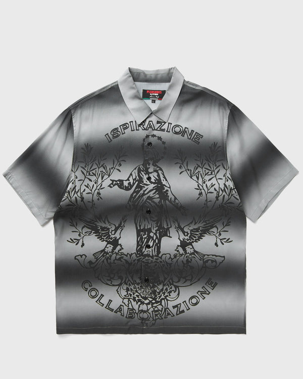 Pleasures X Iuter GIOVANNI BUTTON UP silver
