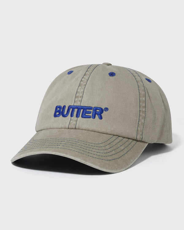 Butter Goods Rounded Logo 6 Panel Cap grey