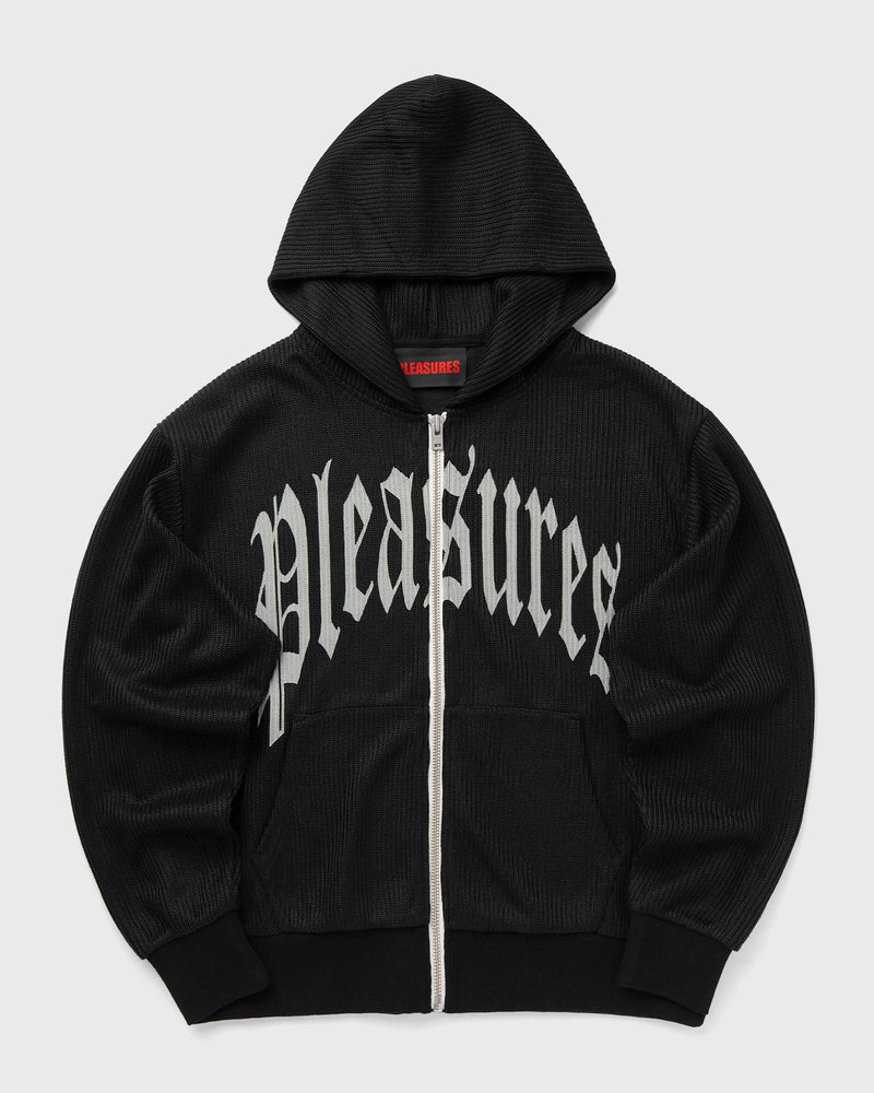 Pleasures TWITCH KNITTED ZIP HOODIE black