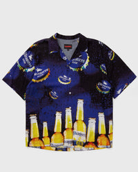 Pleasures Cerveza CAMP Shirt blue
